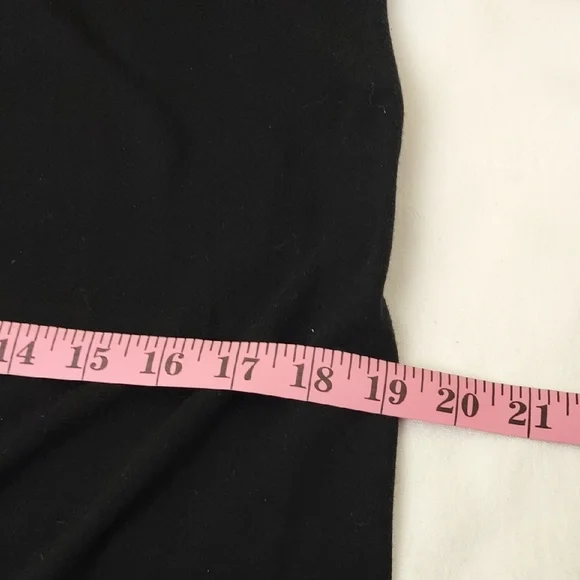 Ann Taylor Petite Black Drop Waist Pleated Dress 3/4 Sleeve 10P - Picture 10 of 12